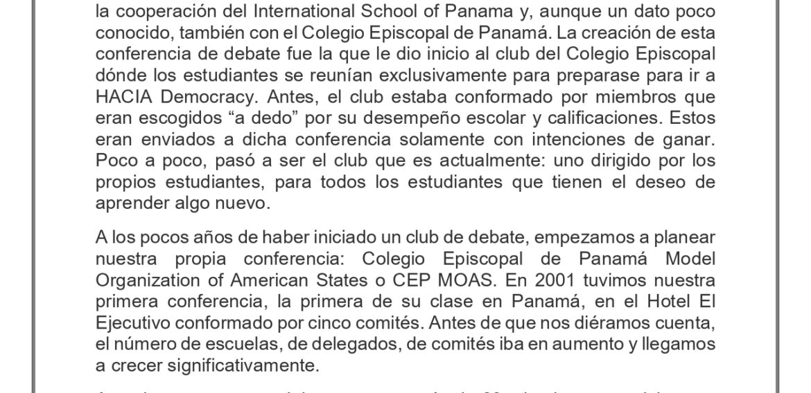 MODELO DE LA ORGANIZACION DE ESTADOS AMERICANOS – Colegio Episcopal de  Panamá