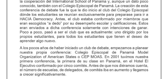 MODELO DE LA ORGANIZACION DE ESTADOS AMERICANOS